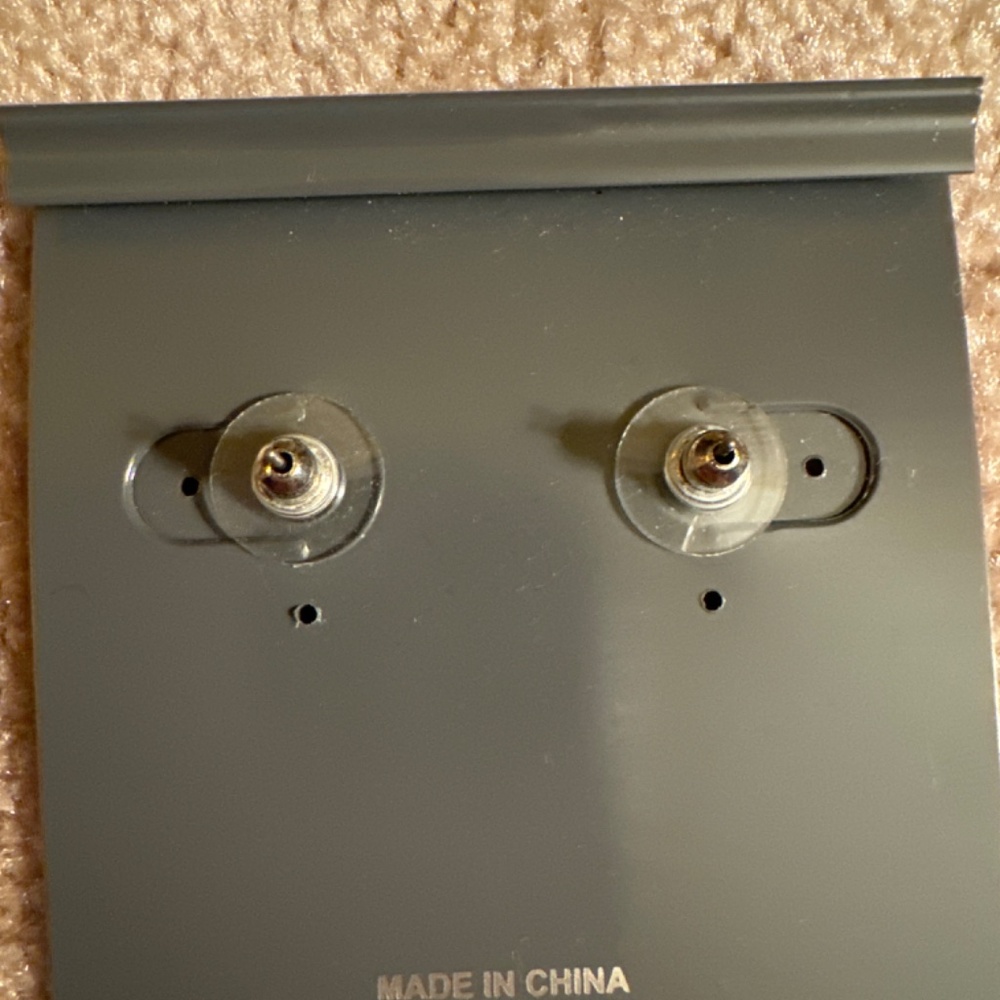 Tiny Triangle Rhinestone Stud Earrings - image 4